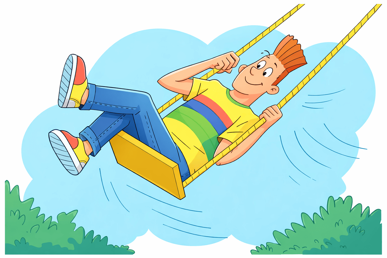 Иллюстрация глагола swing